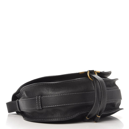 Chloe Grained Calfskin Medium Marcie Saddle Bag Black 4 of 8