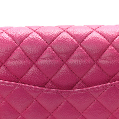 Chanel Caviar Quilted Medium Double Flap Dark Pink 14 of 14