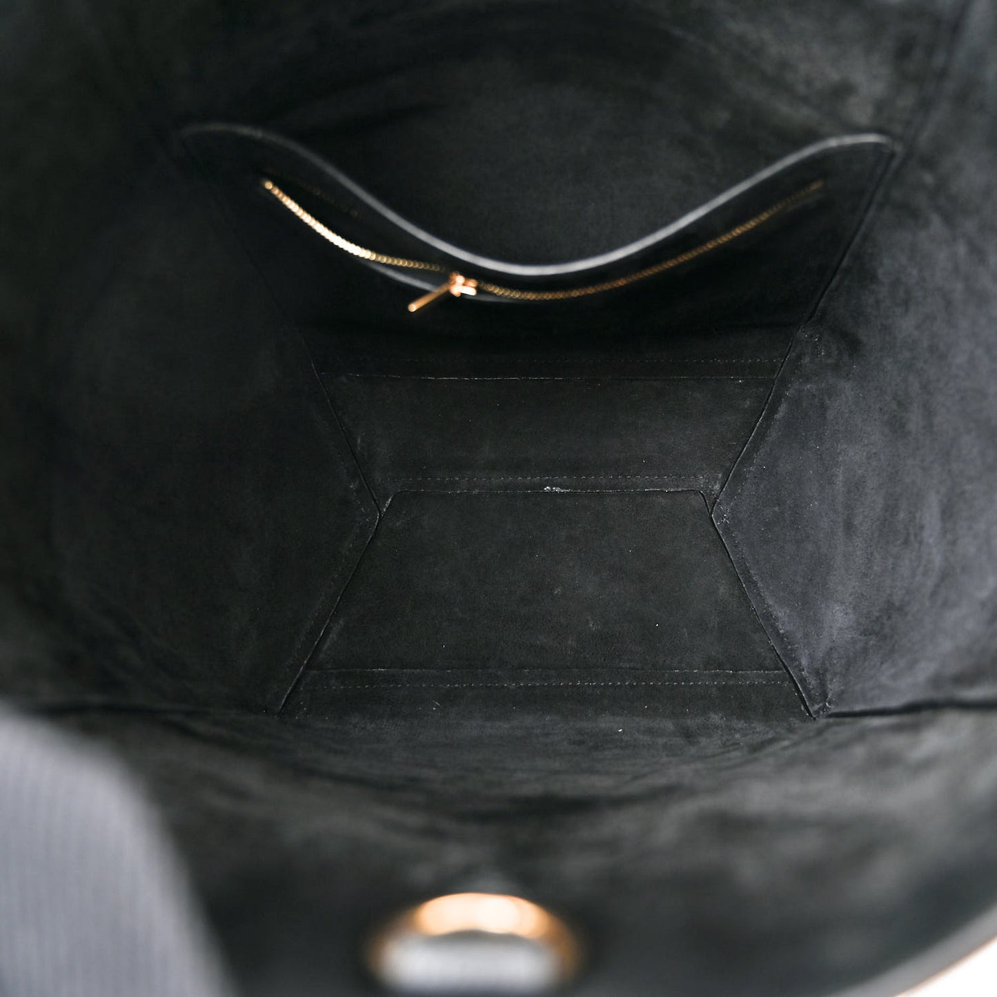 Soft Grained Calfskin Sangle Bucket Bag Navy Blue