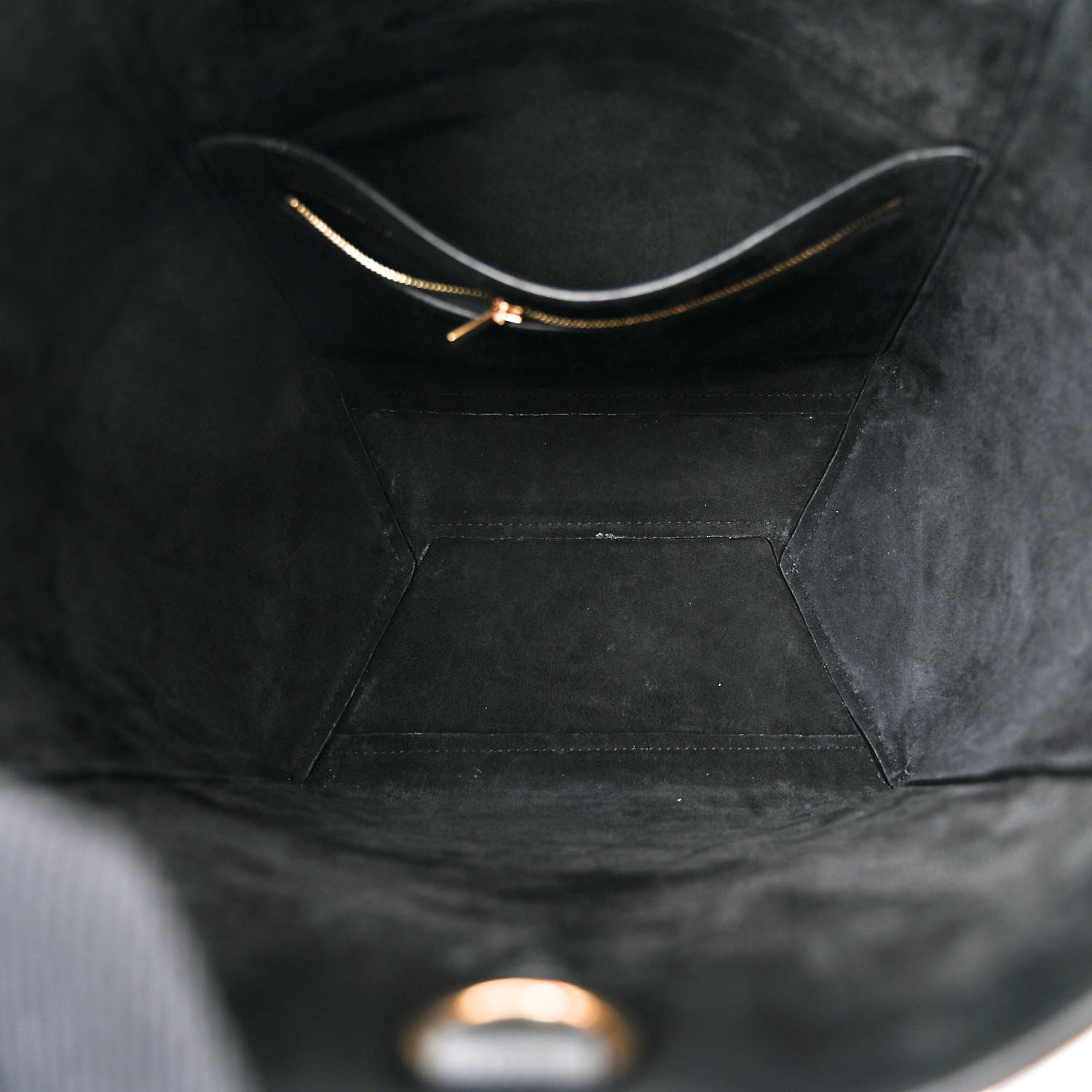 Celine Soft Grained Calfskin Sangle Bucket Bag Navy Blue 5 of 8
