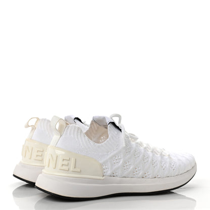 Chanel Fabric Logo Sneakers 38 White 4 of 10