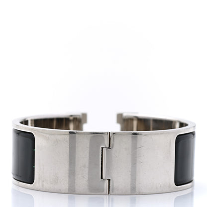 Hermes Enamel Wide Clic Clac H Bracelet PM Black 3 of 5