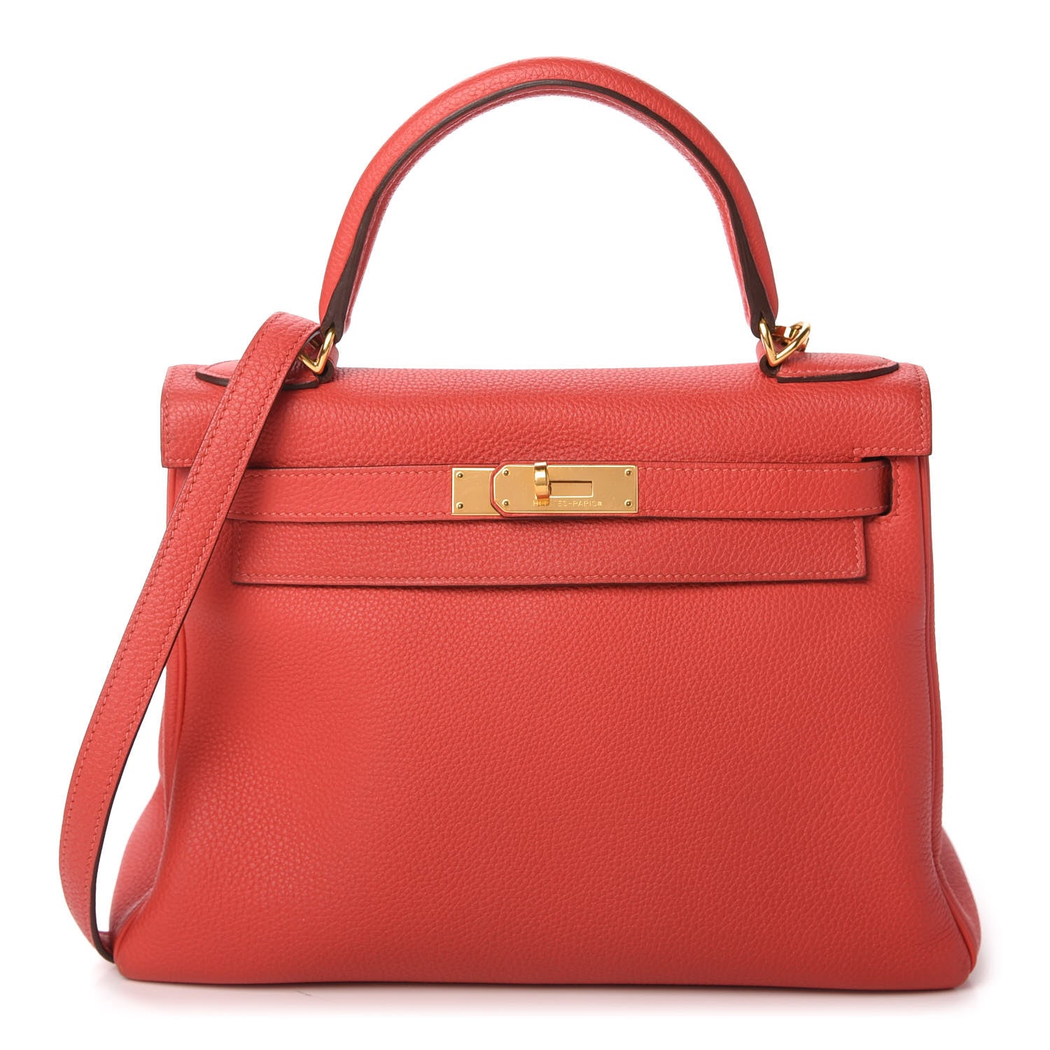 Hermes Togo Kelly Retourne 28 Rouge Pivoine 1 of 10