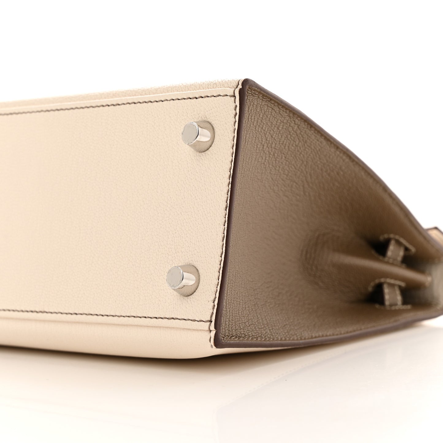 Chevre Mysore Horseshoe Kelly Sellier 25 Nata Etoupe