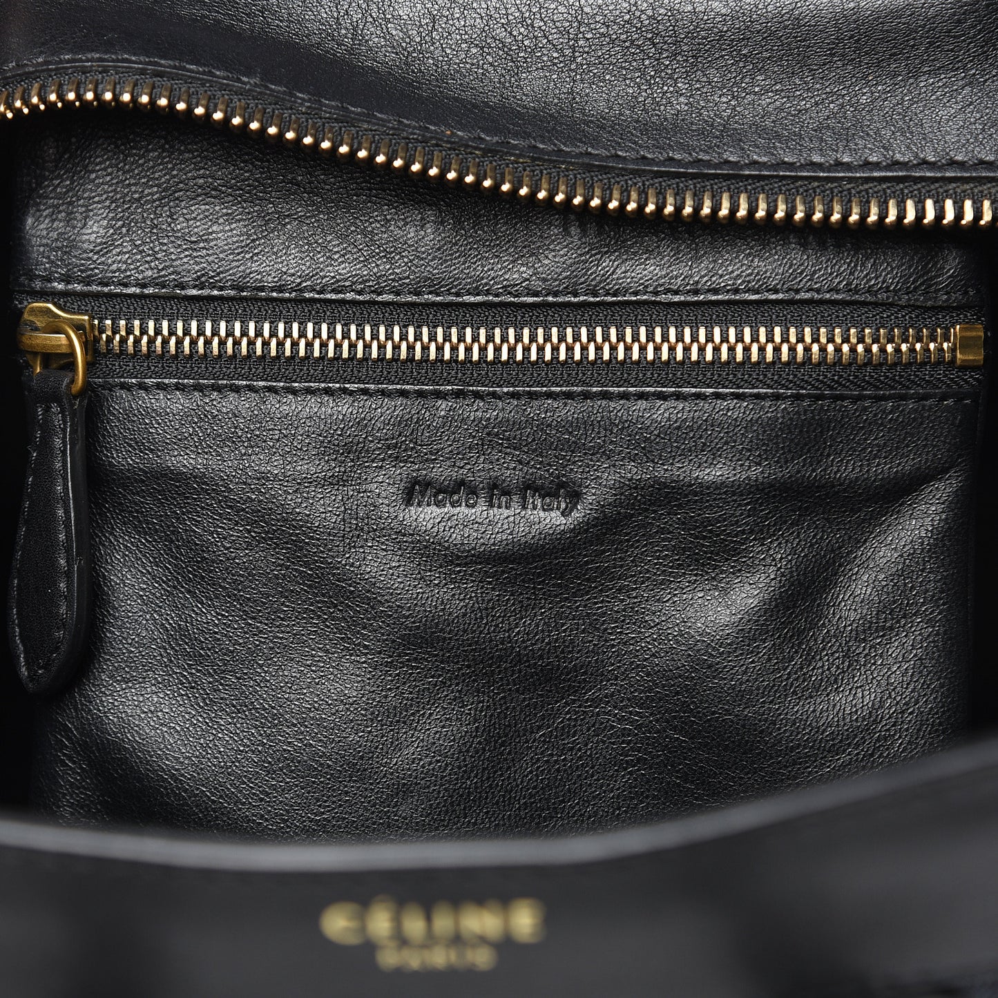 Smooth Calfskin Denim Micro Luggage Navy Black