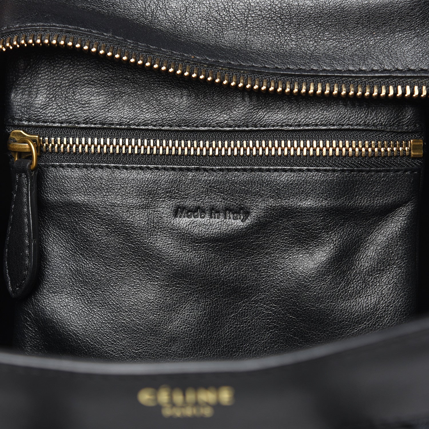 Celine Smooth Calfskin Denim Micro Luggage Navy Black 6 of 17