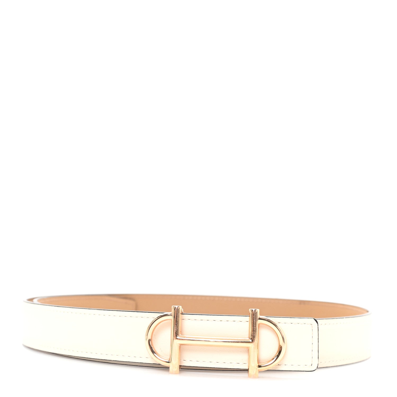 Hermes Epsom Swift 24mm Gamma Belt 80 32 Biscuit Nata 1 of 4