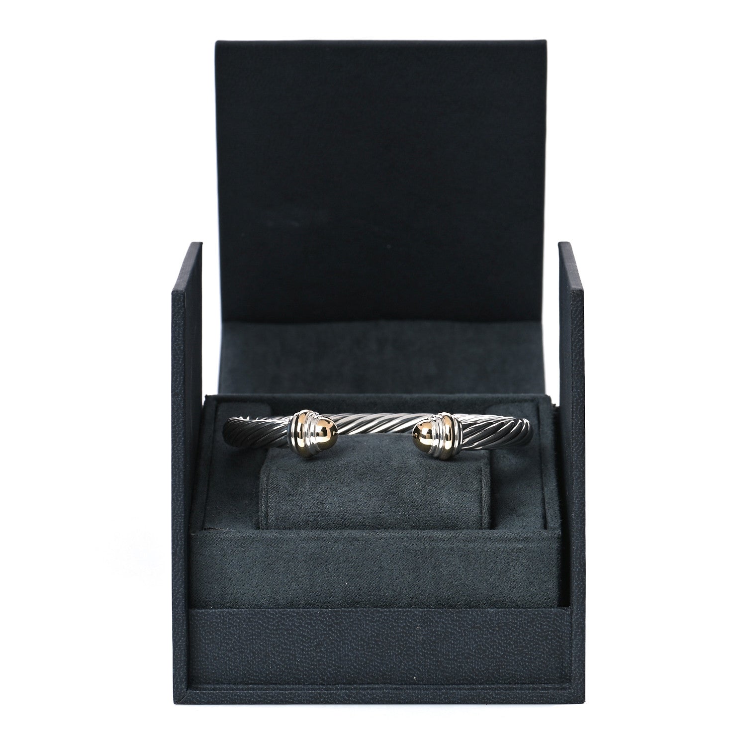 David Yurman Sterling Silver 14K Yellow Gold 7mm Cable Classics Bracelet 5 of 5