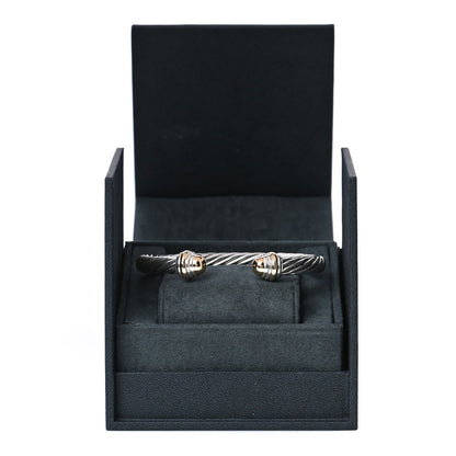 David Yurman Sterling Silver 14K Yellow Gold 7mm Cable Classics Bracelet 5 of 5