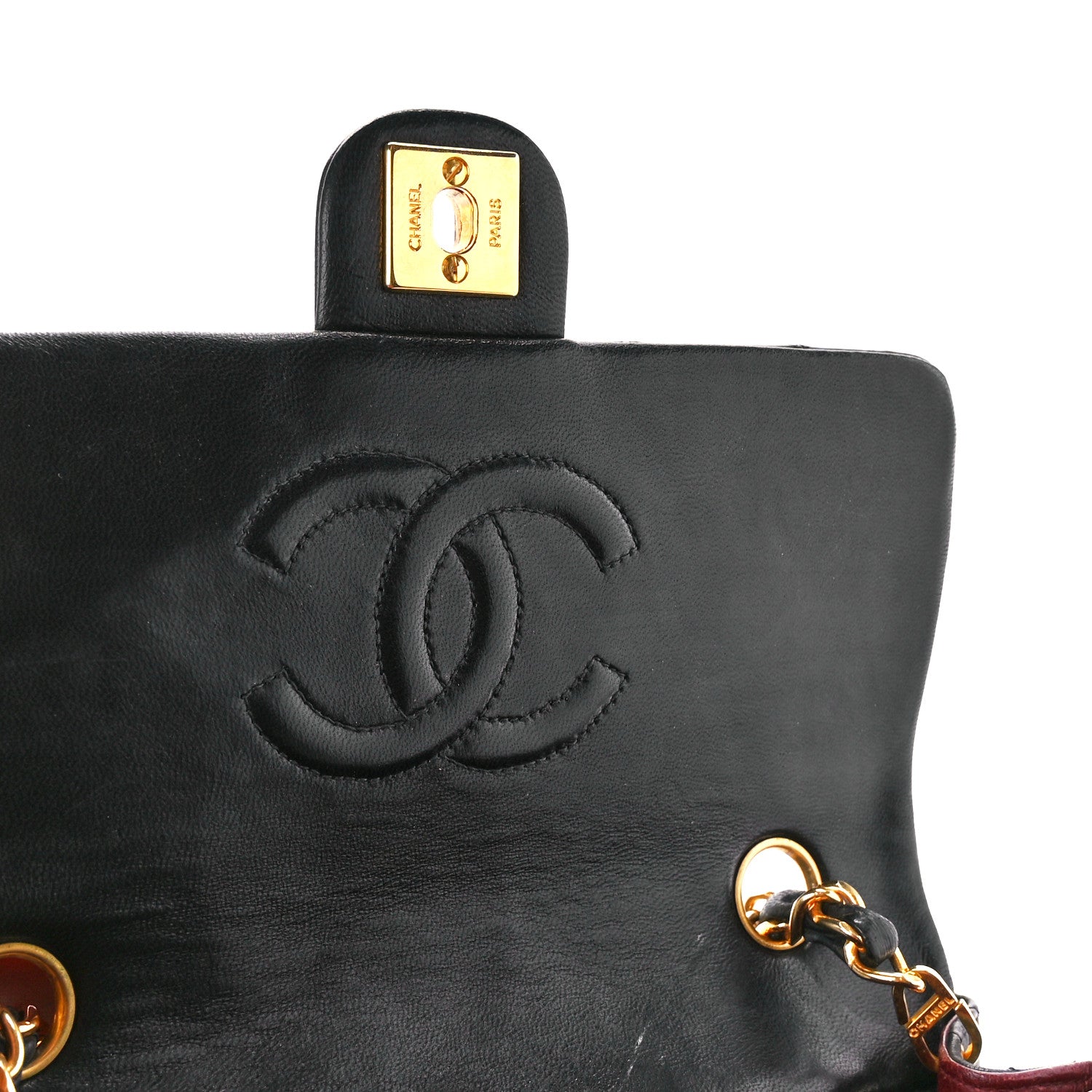 Chanel Lambskin Quilted Mini Square Flap Bag Black 6 of 12