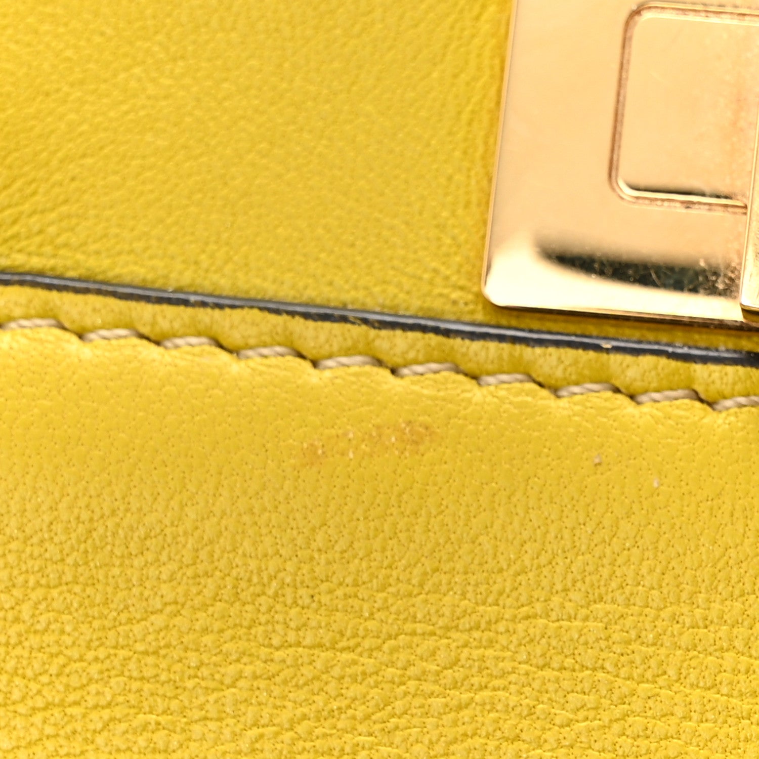 Fendi Shiny Nappa Micro Peekaboo Iconic Satchel Lime 11 of 12