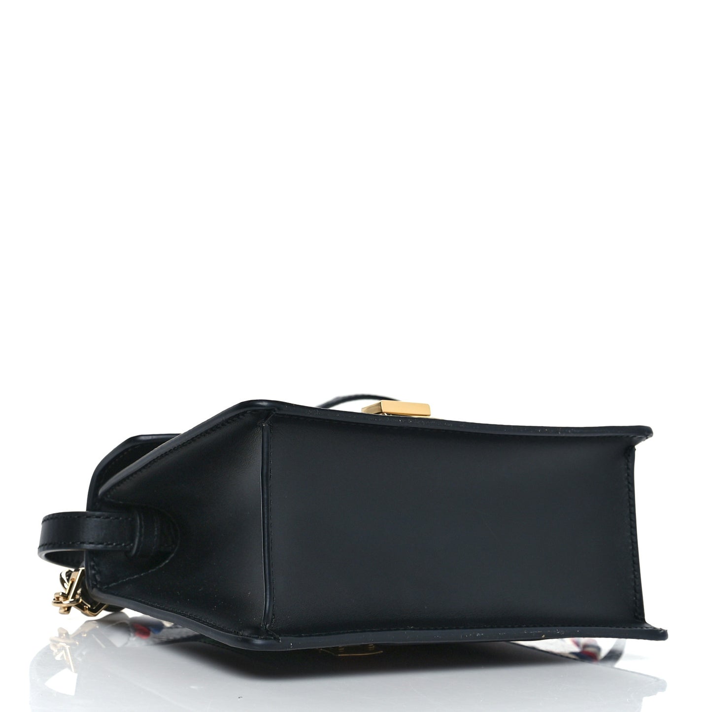 Calfskin Mini Sylvie Top Handle Bag Black