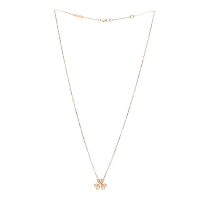 Van Cleef & Arpels 18K Yellow Gold Diamond Mini Frivole Pendant Pave Necklace 3 of 8