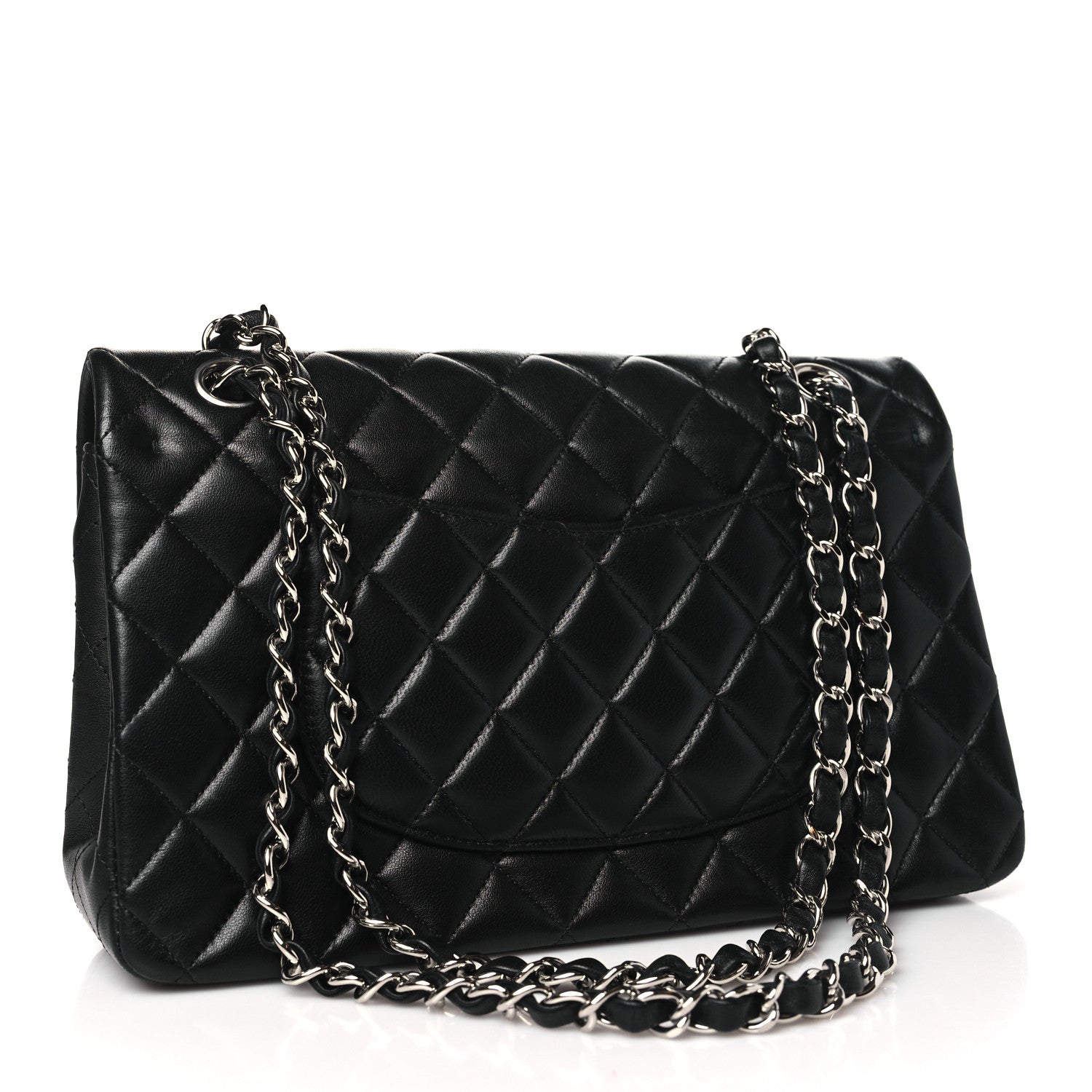 Chanel Lambskin Quilted Medium Double Flap Black 3 of 10
