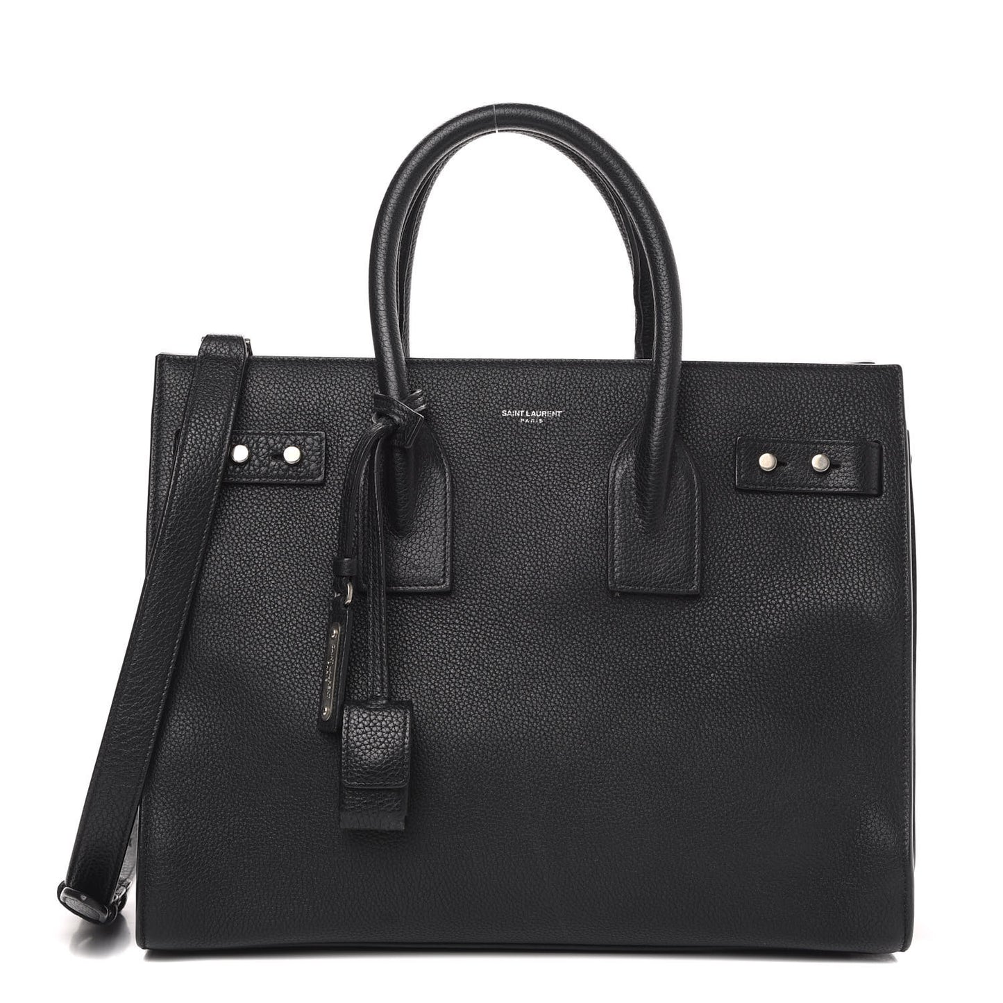 Grained Calfskin Small Supple Sac De Jour Black