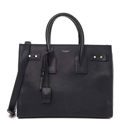 Saint Laurent Grained Calfskin Small Supple Sac De Jour Black 1 of 15