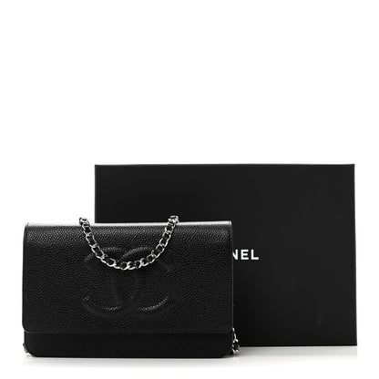 Chanel Caviar Timeless CC Wallet On Chain WOC Black 12 of 12