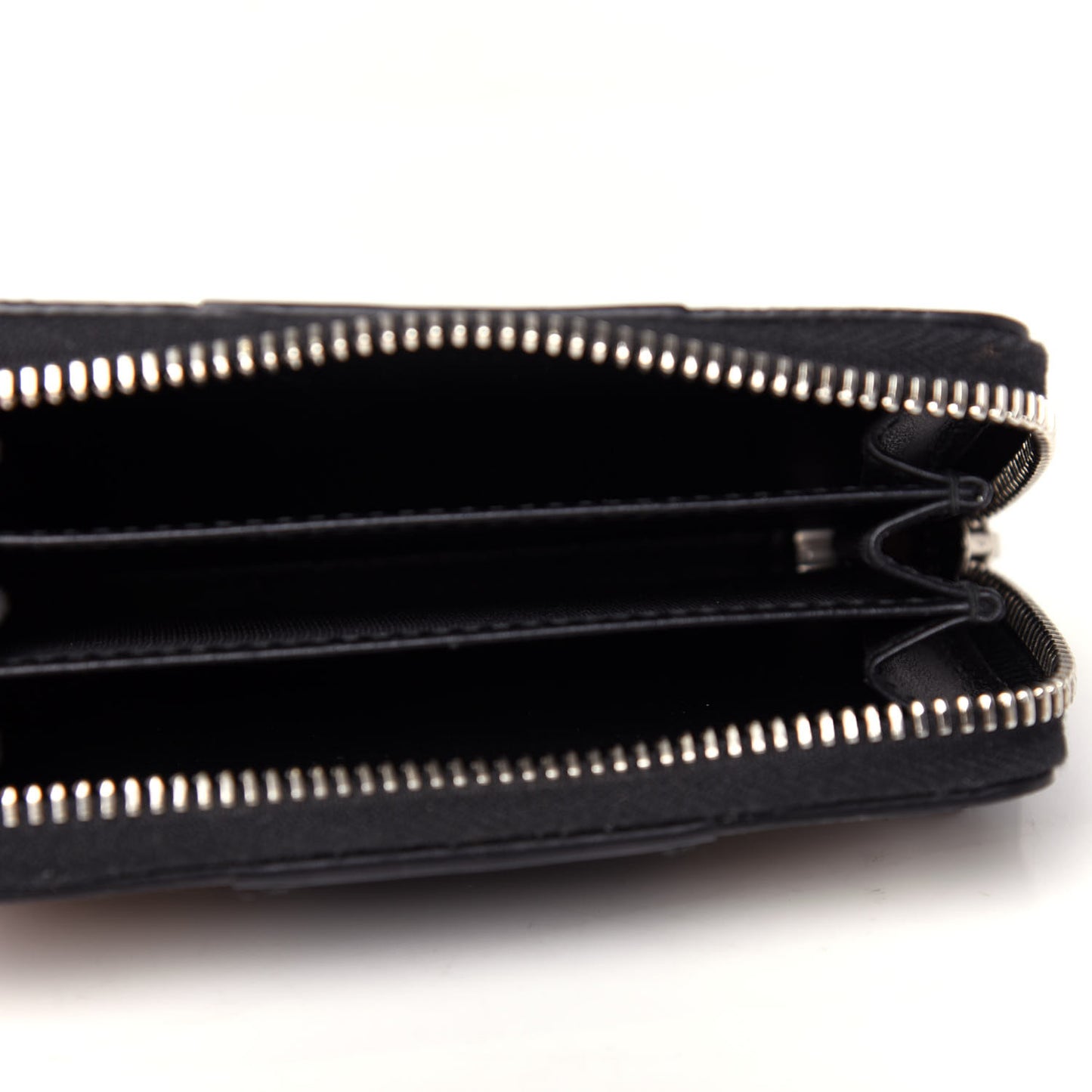 GG Supreme Monogram Zip Around Card Case Black