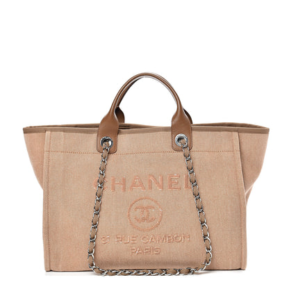 Chanel Canvas Sequin Medium Deauville Tote Ecru 1 of 9