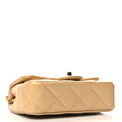 Chanel Metallic Lambskin Resin Quilted Top Handle Mini Flap Gold 4 of 11