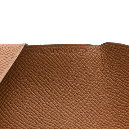 Hermes Epsom Calvi Duo Card Case Gold 7 of 8
