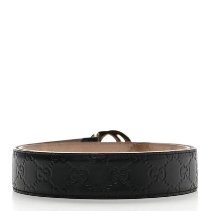Gucci Guccissima Signature Interlocking G 37mm Belt 85 34 Black 2 of 7