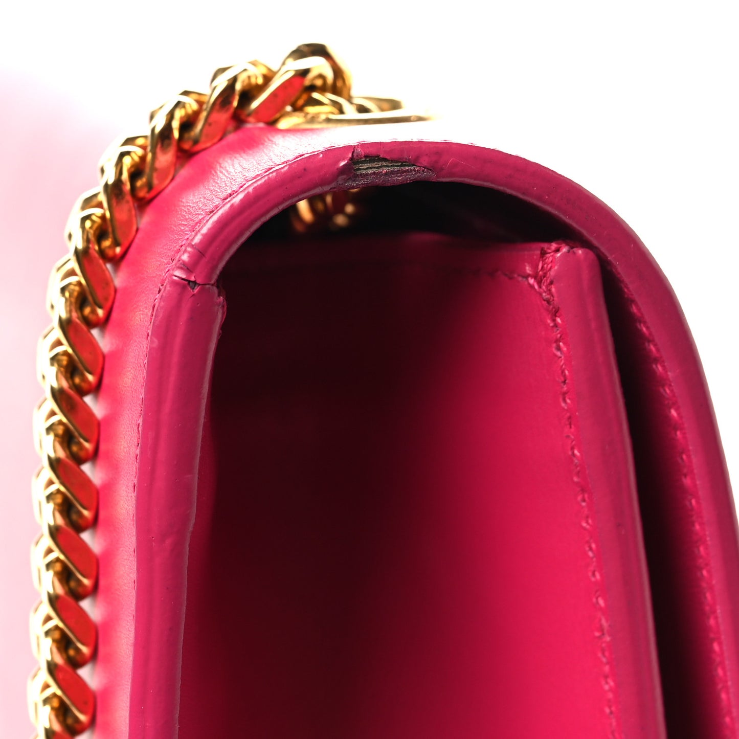 Smooth Calfskin Medium Classic Monogram Kate Tassel Satchel Fuchsia