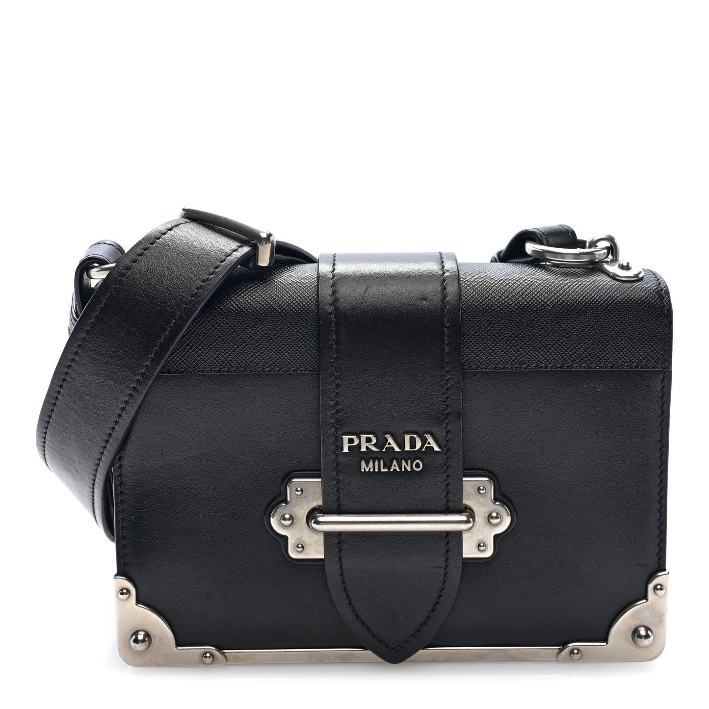 City Calf Saffiano Cahier Bag Black
