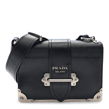 Prada City Calf Saffiano Cahier Bag Black 1 of 8