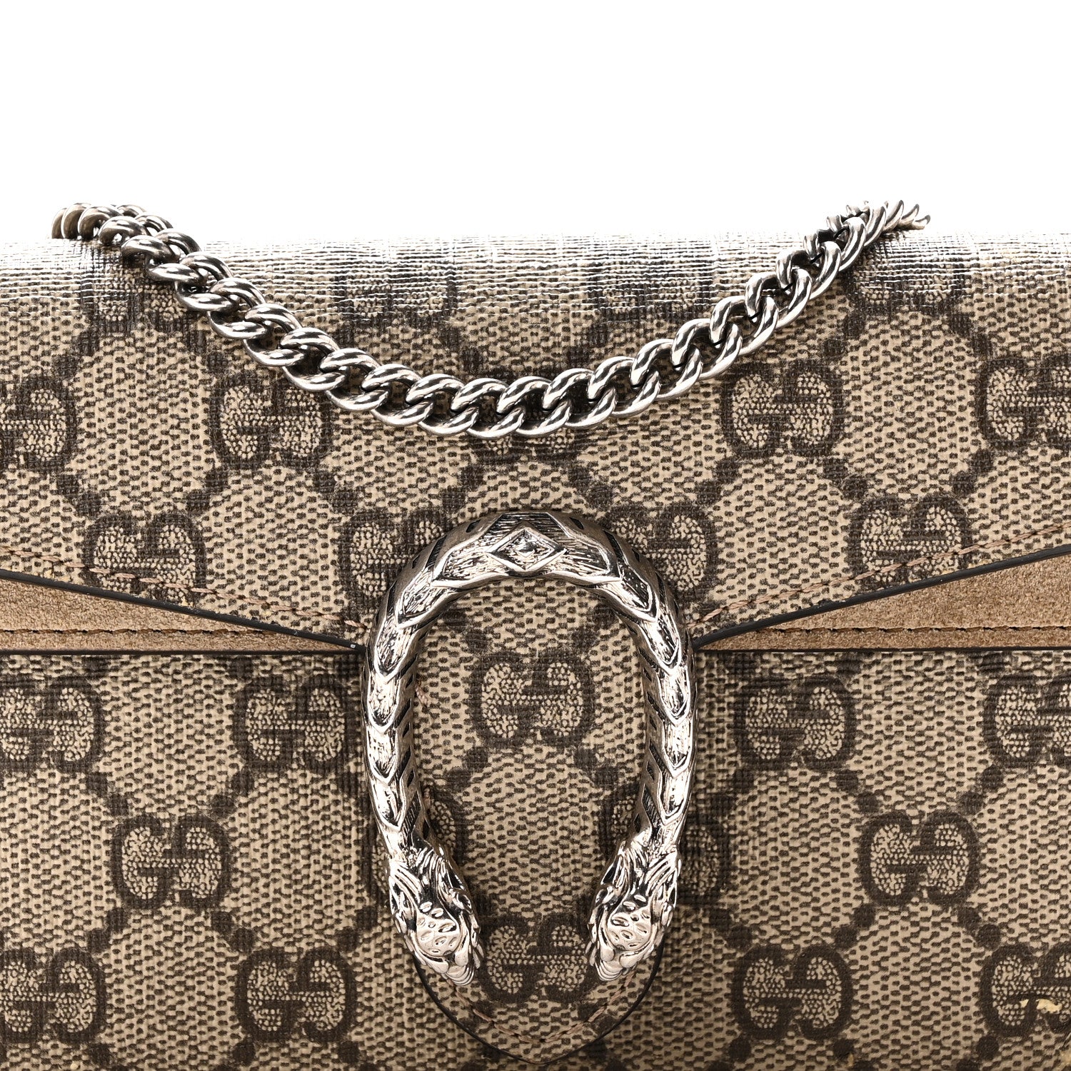 Gucci GG Supreme Monogram Super Mini Dionysus Shoulder Bag Taupe 8 of 10