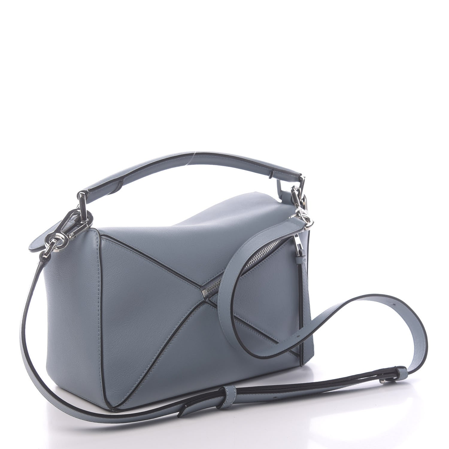 Loewe Calfskin Small Puzzle Bag Stone Blue 3 of 9