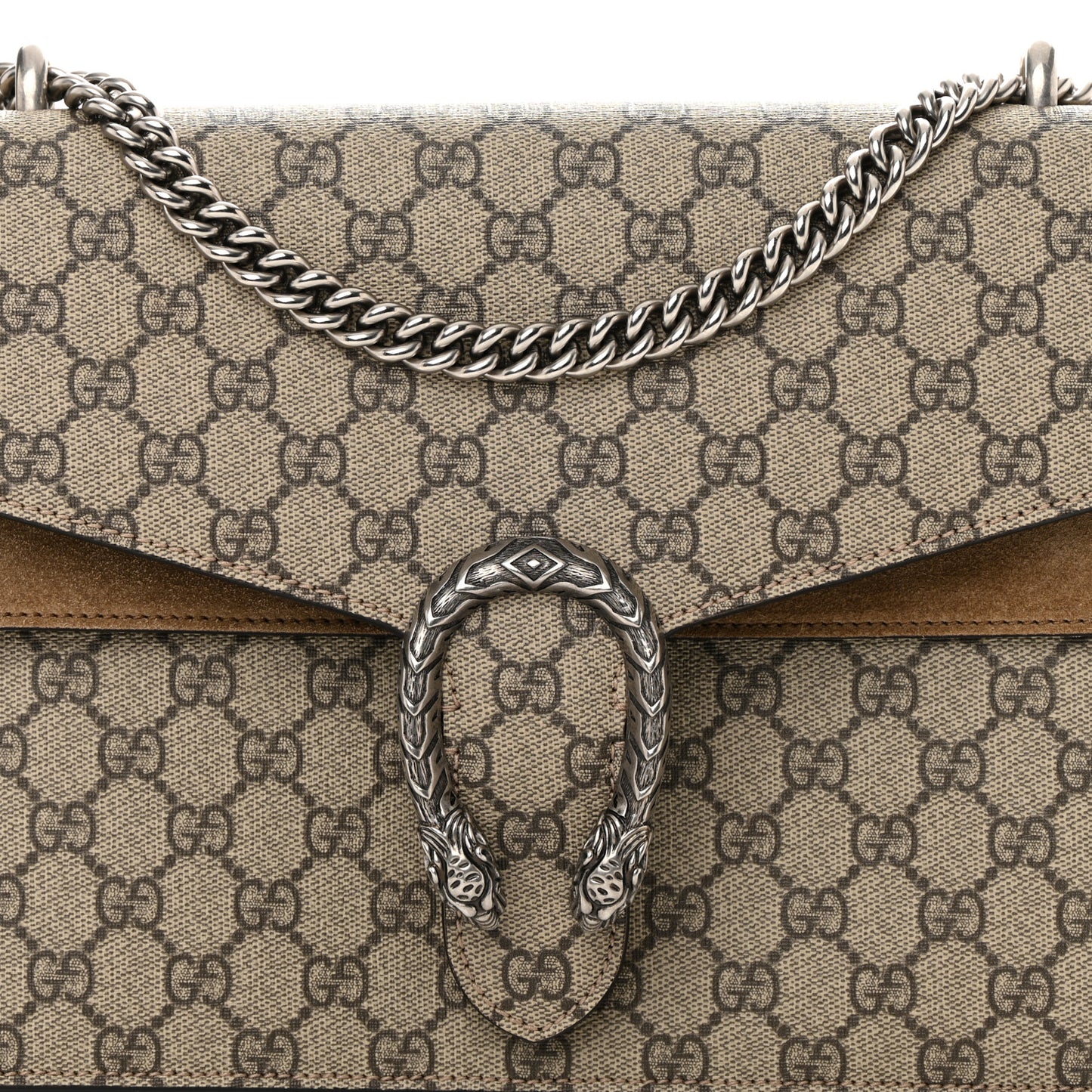 GG Supreme Monogram Medium Dionysus Shoulder Bag Taupe