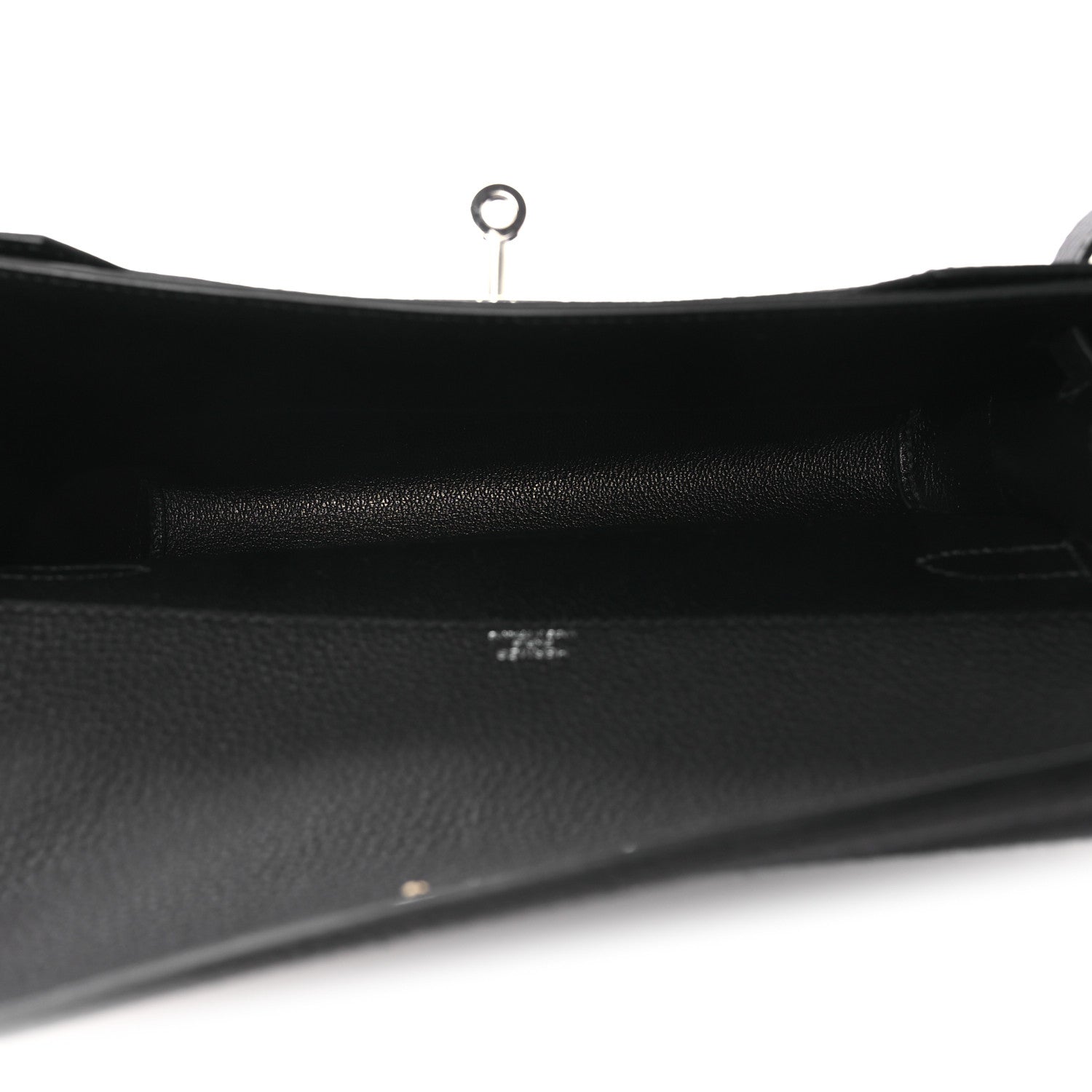 Hermes Woolycot Togo Kelly Depeches 25 Pouch Black 5 of 12