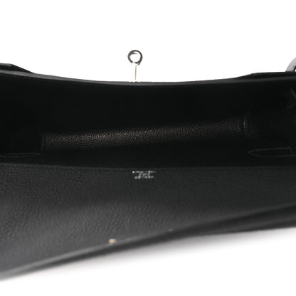 Hermes Woolycot Togo Kelly Depeches 25 Pouch Black 5 of 12