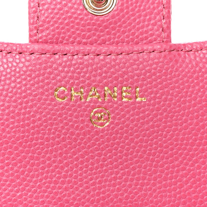 Chanel Caviar Quilted Compact Flap Wallet Pink 6 of 9