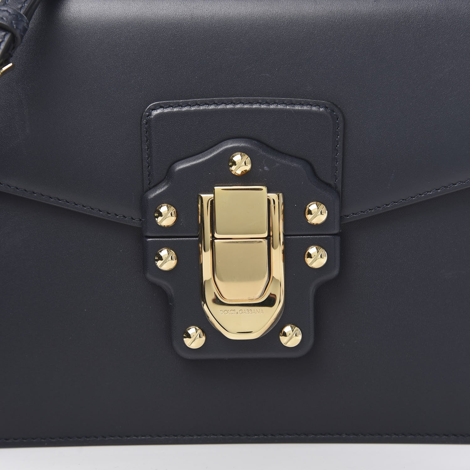 Dolce & Gabbana Calfskin Lucia Satchel Dark Blue 12 of 12