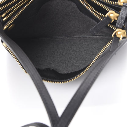 Celine Lambskin Small Trio Crossbody Bag Black 6 of 11