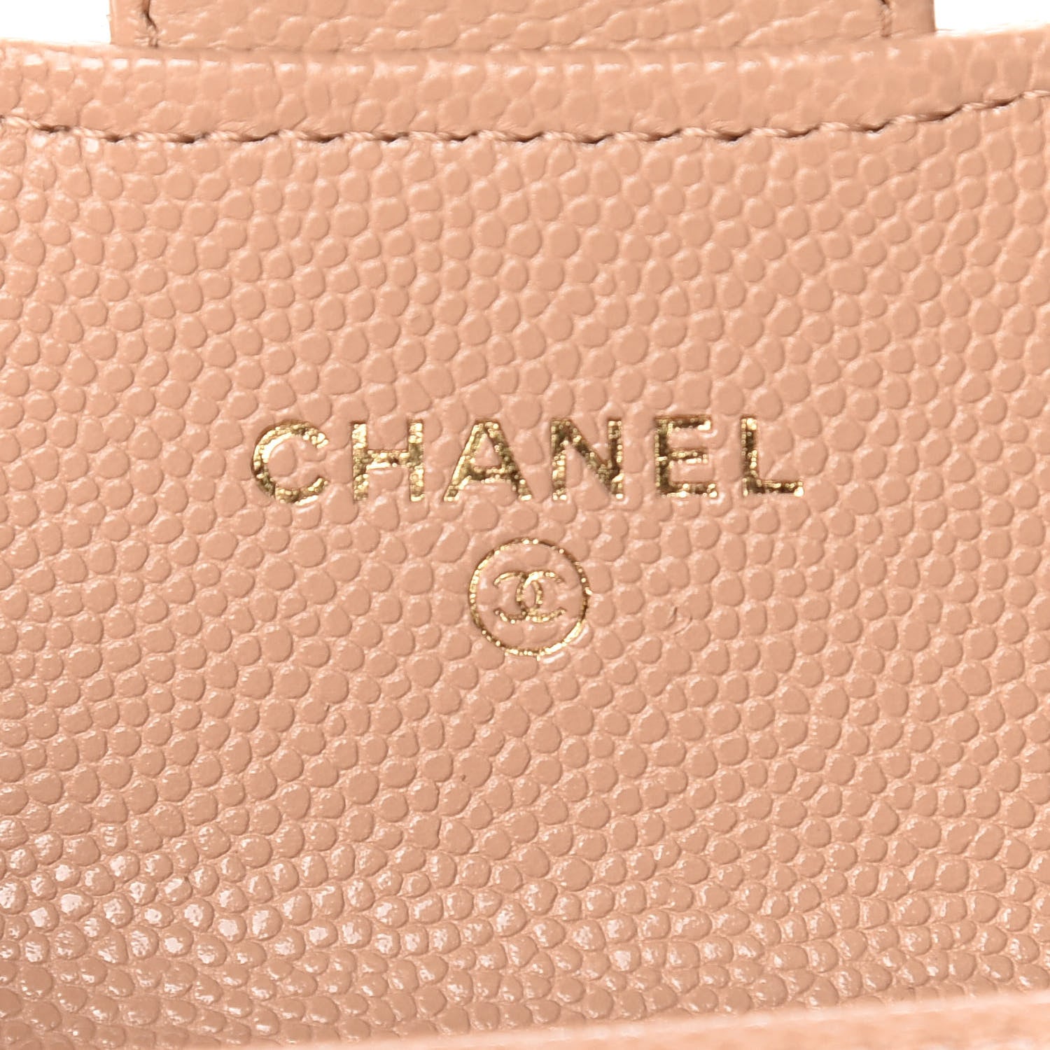 Chanel Caviar Quilted Card Holder Wallet Beige 6 of 9