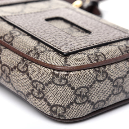 Gucci GG Supreme Monogram Web Ophidia Phone Crossbody Bag Beige New Acero 11 of 17