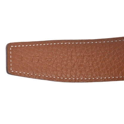 Hermes Box Togo 32mm H Belt 75 Black Gold 4 of 6