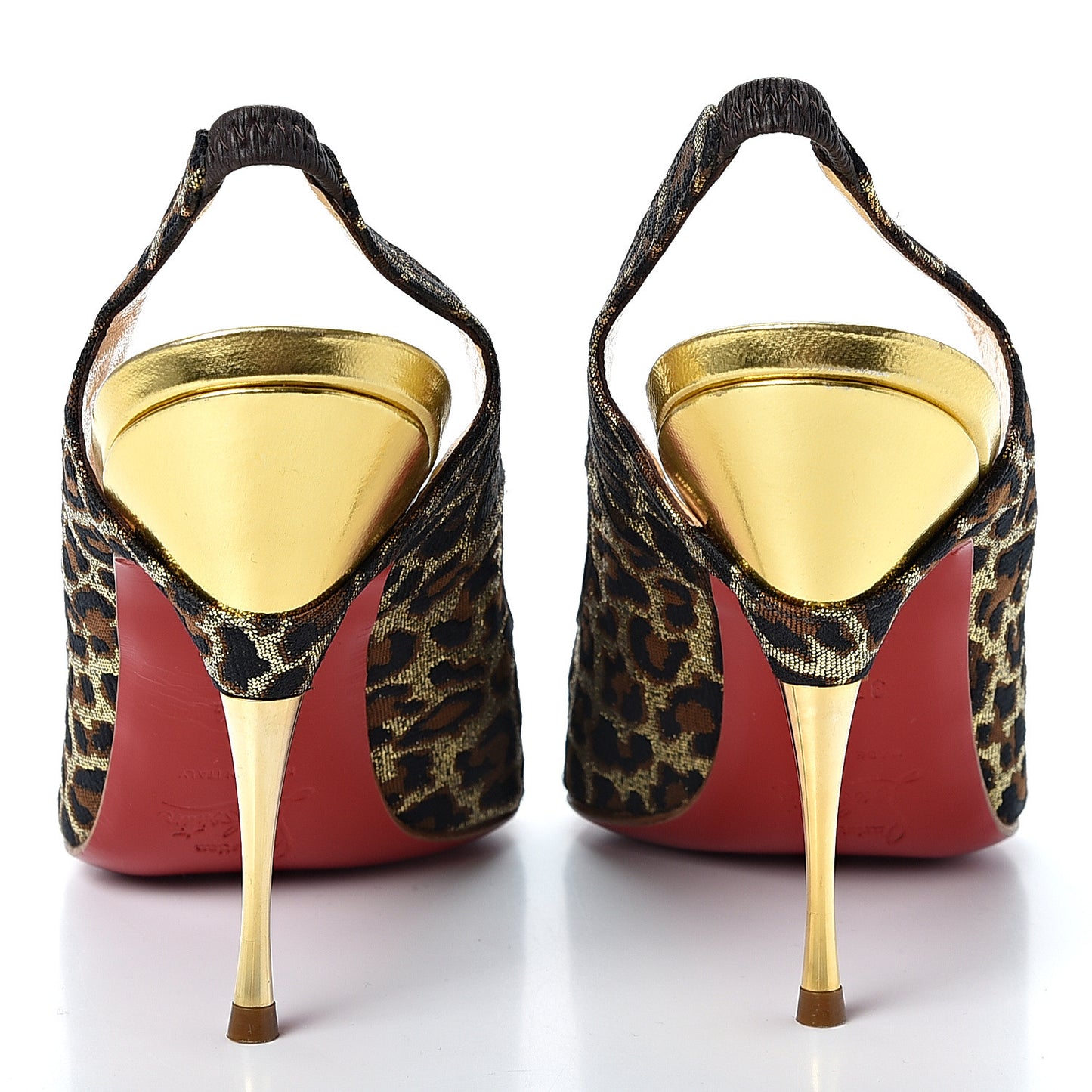 Jacquard Leopard Print Slingback 120 Pumps 37.5