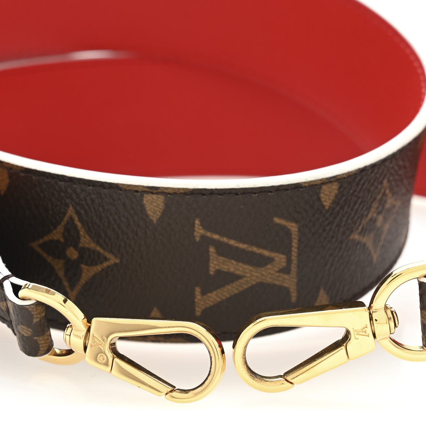 Monogram Bandouliere Shoulder Strap Red