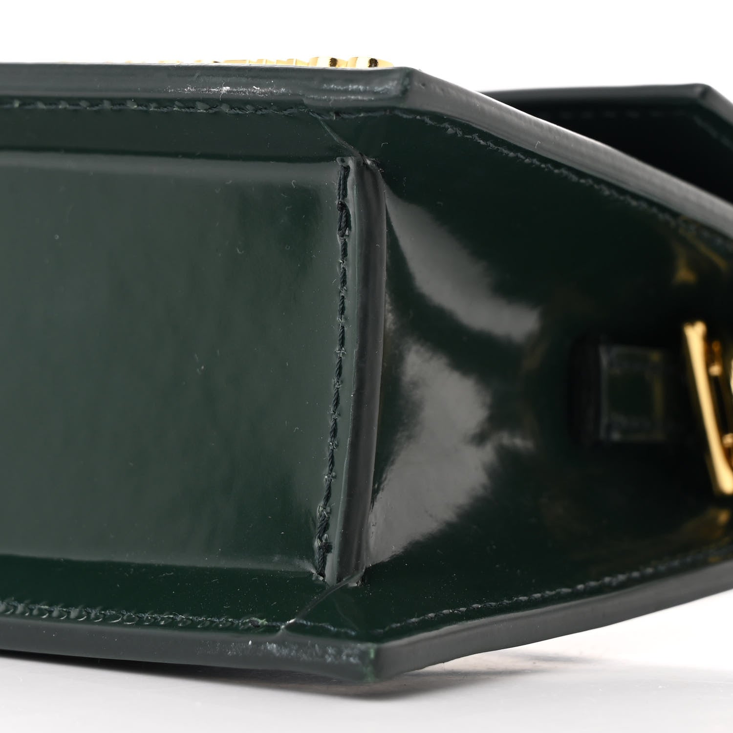 Jacquemus Glazed Calfskin Le Bambino Long Dark Green 9 of 10