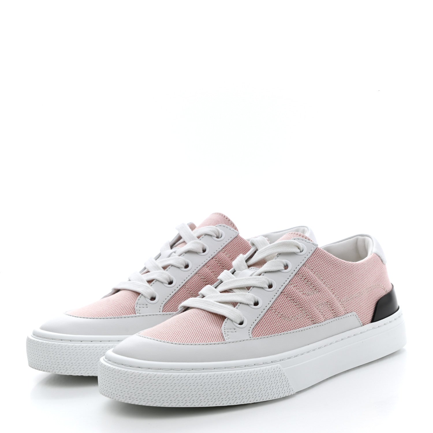 Hermes Canvas Calfskin Deep Sneakers 35.5 Framboise White 3 of 9