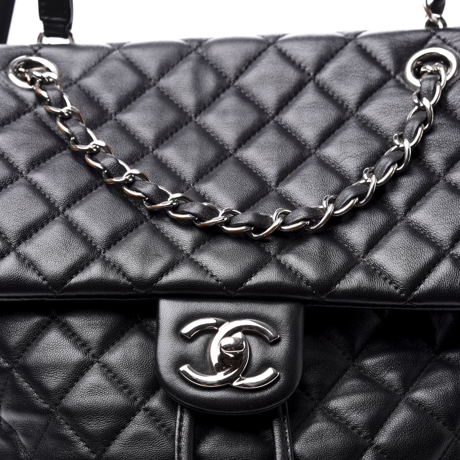 Chanel Lambskin Quilted Large Urban Spirit Backpack Black 10 of 10