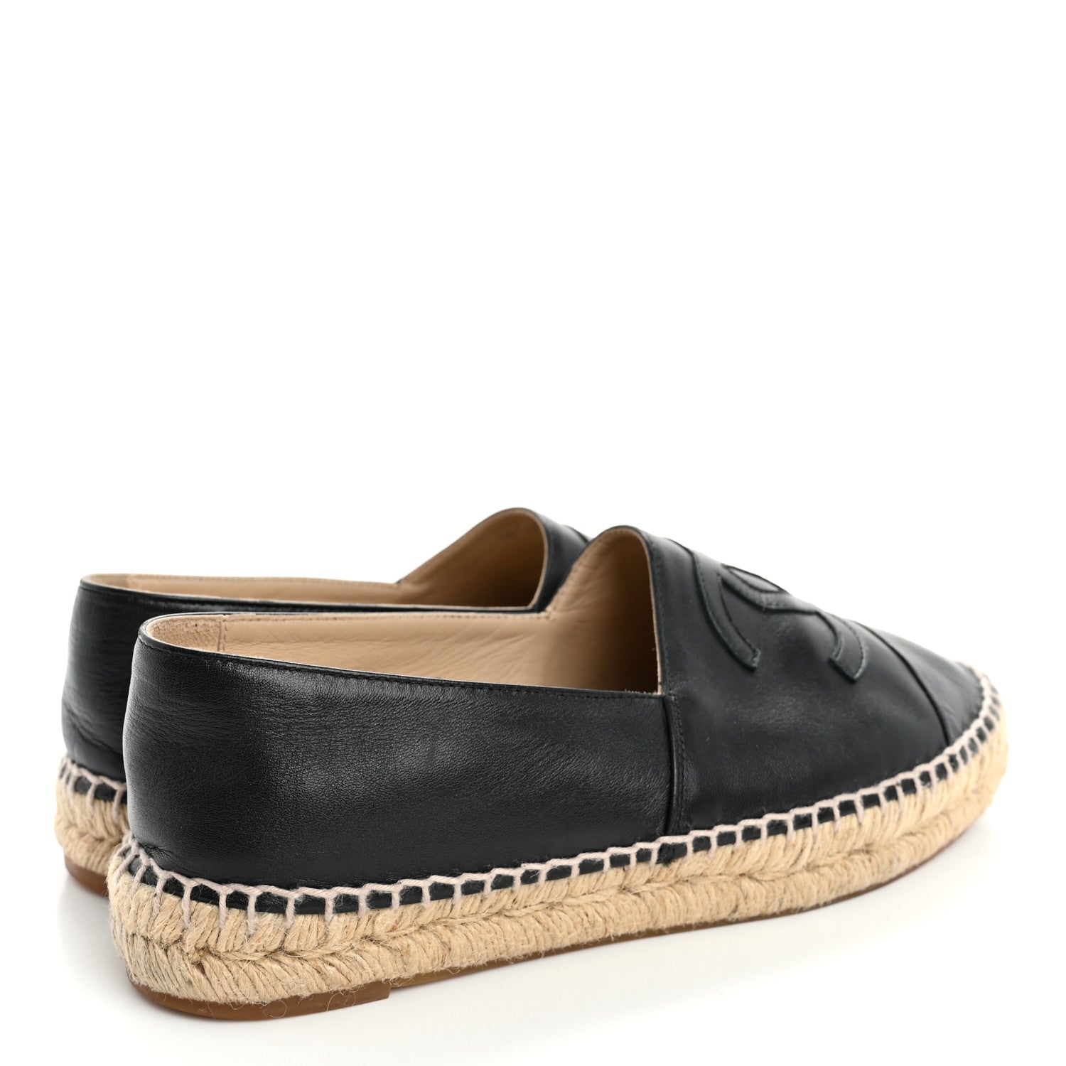Chanel Lambskin CC Espadrilles 38 Black 6 of 14