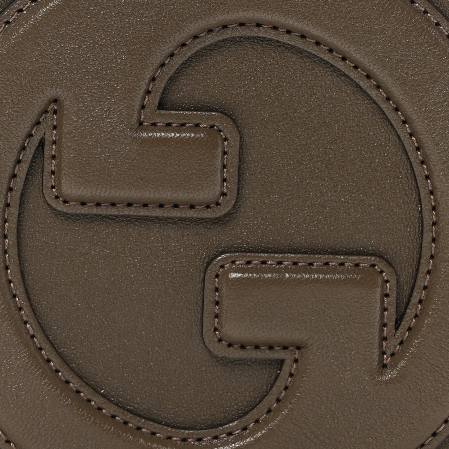 Sakai Be Green Calfskin Diagonal Stitched Mini Blondie Shoulder Bag Craclet Brown