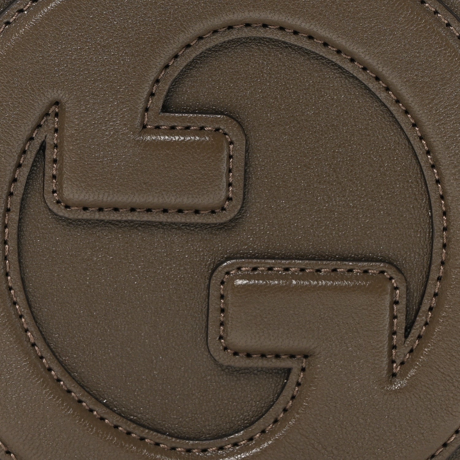 Gucci Sakai Be Green Calfskin Diagonal Stitched Mini Blondie Shoulder Bag Craclet Brown 8 of 10