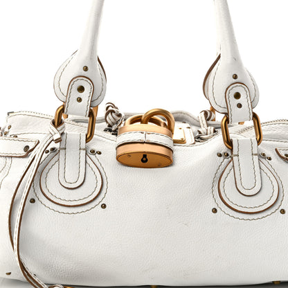 Chloe Calfskin Medium Paddington Satchel White 7 of 11