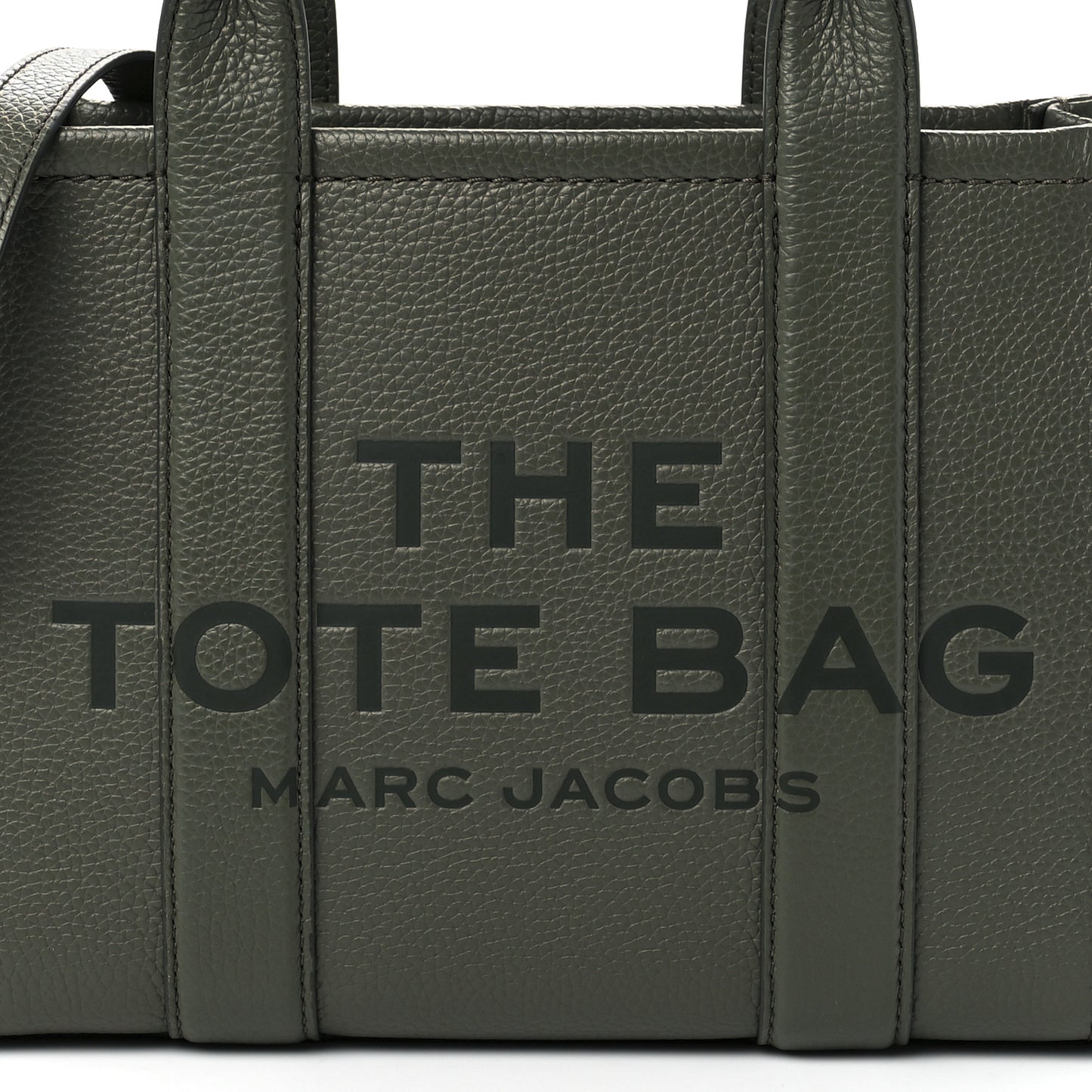 Grained Calfskin Small The Tote Bag Bronze Green